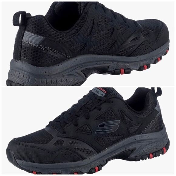 SKECHERS - M Sz 8.5 - NWOT Hillcrest Trail Trainer Lace-Up Sneakers in Black - Picture 6 of 16